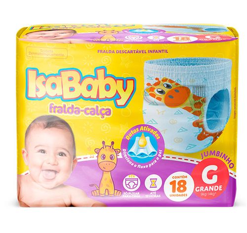 Fralda Calça IsaBaby Jumbinho Tamanho G - 18 Uni