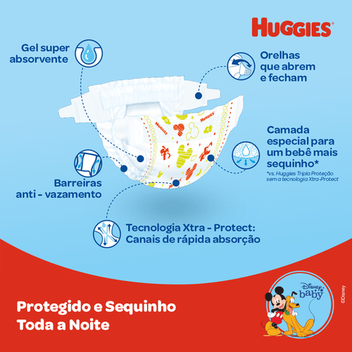 Fralda Huggies Tripla Proteção Tamanho XXG - 66 Uni