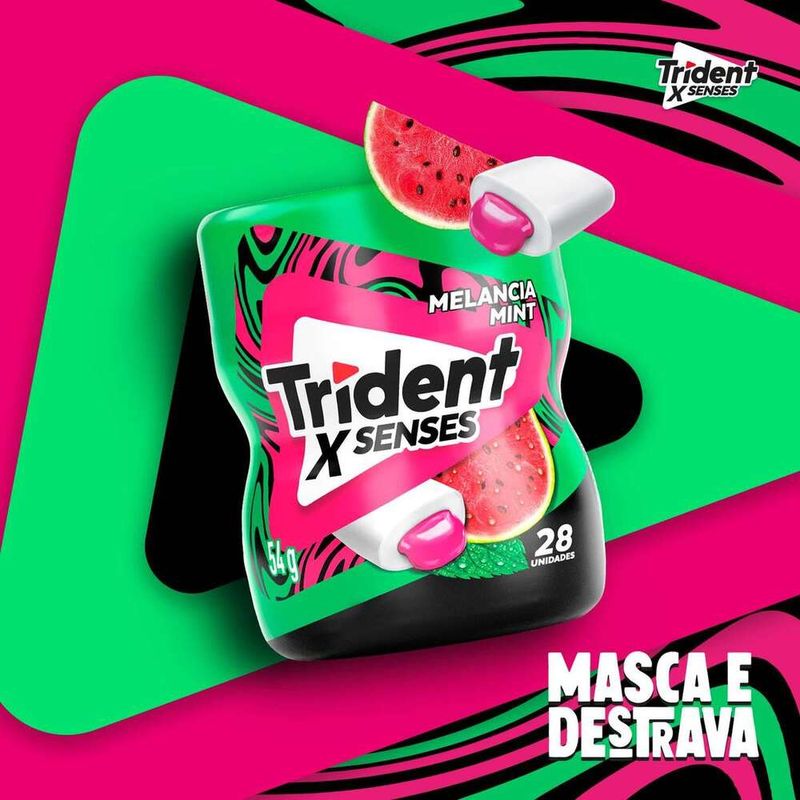 Chiclete Trident X Senses - Melancia Mint