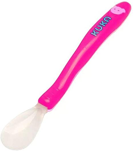 Colher Com Ponta de Silicone Rosa - Kuka