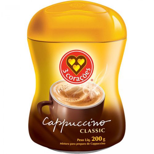 Cappuccino Classic 3 Corações Pote 200g