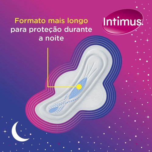 Absorvente Intimus Noturno Cobertura Suave Com Abas - 30 uni