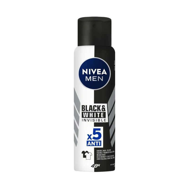 Desodorante Nivea Aerosol Masculino Black e White - 150ml
