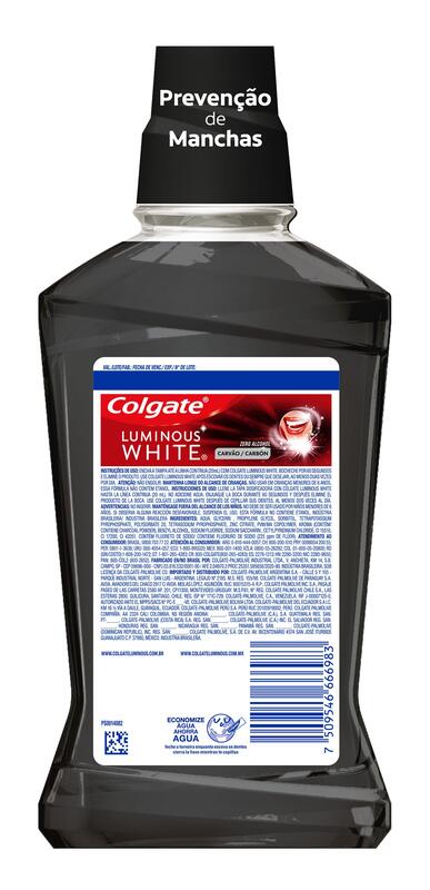 Enxaguante Bucal Colgate Luminous White Carvão - 500ml