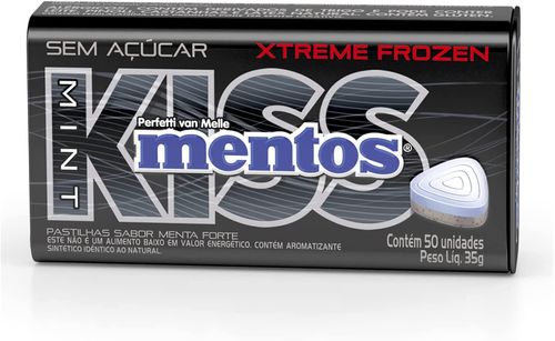Pastilha Mentos Kiss Xtreme Frozen Menta Forte - 35g