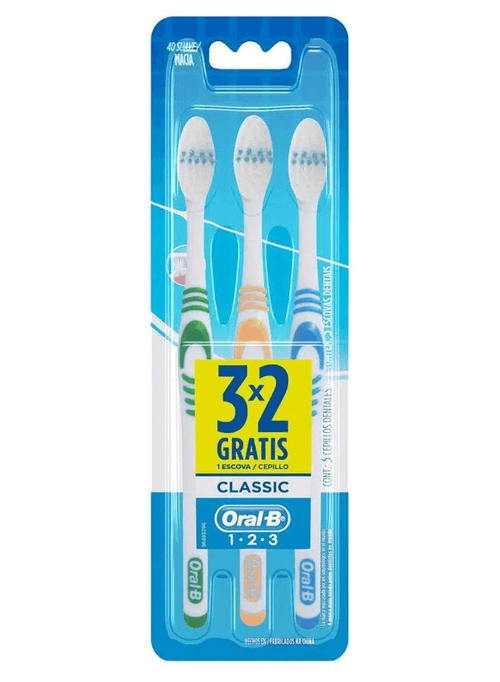 Escova Dental Oral-B Classic - 3 Uni