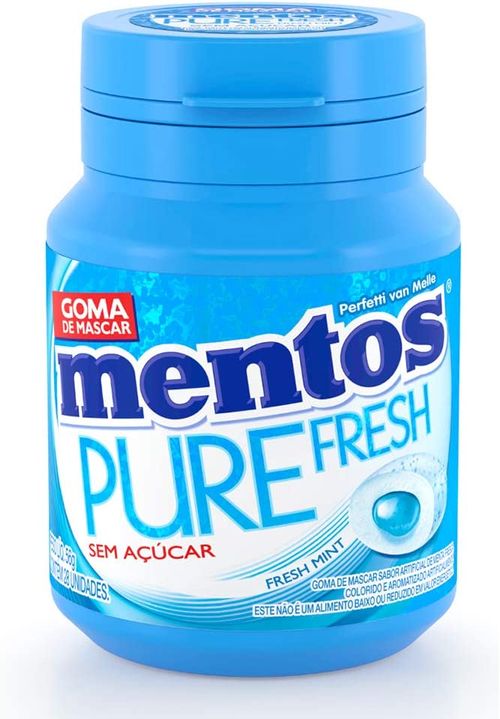Chiclete Mentos Pure Fresh Mint Garrafa - 56g
