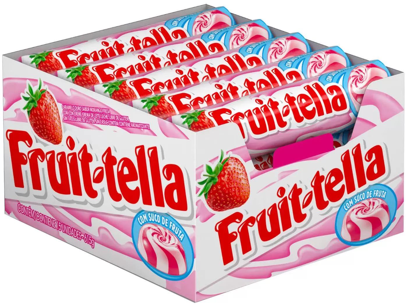 Bala Fruit Tella Morango E Creme 41g 7701