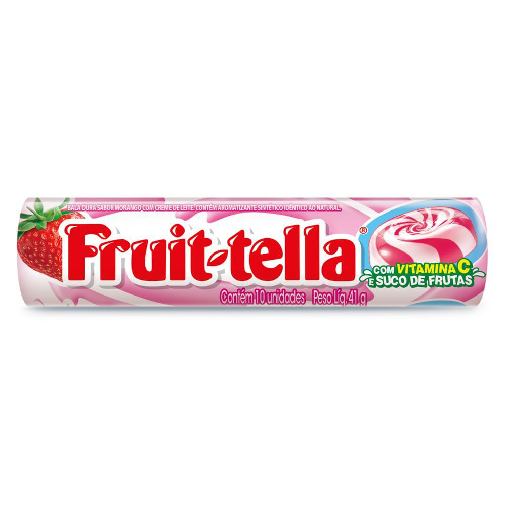 Bala Fruit Tella Morango E Creme 41g 3974