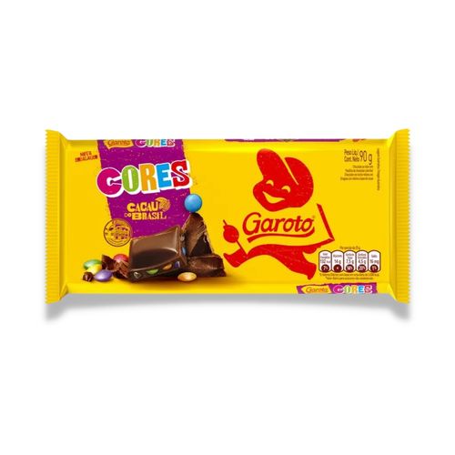 Barra de Chocolate Cores Garoto - 90g