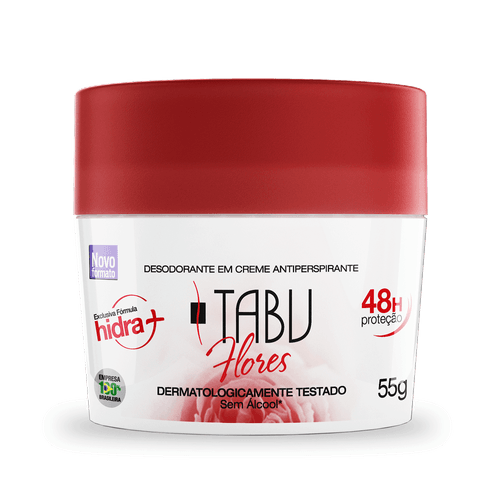 Desodorante Tabu Creme Flores - 55g