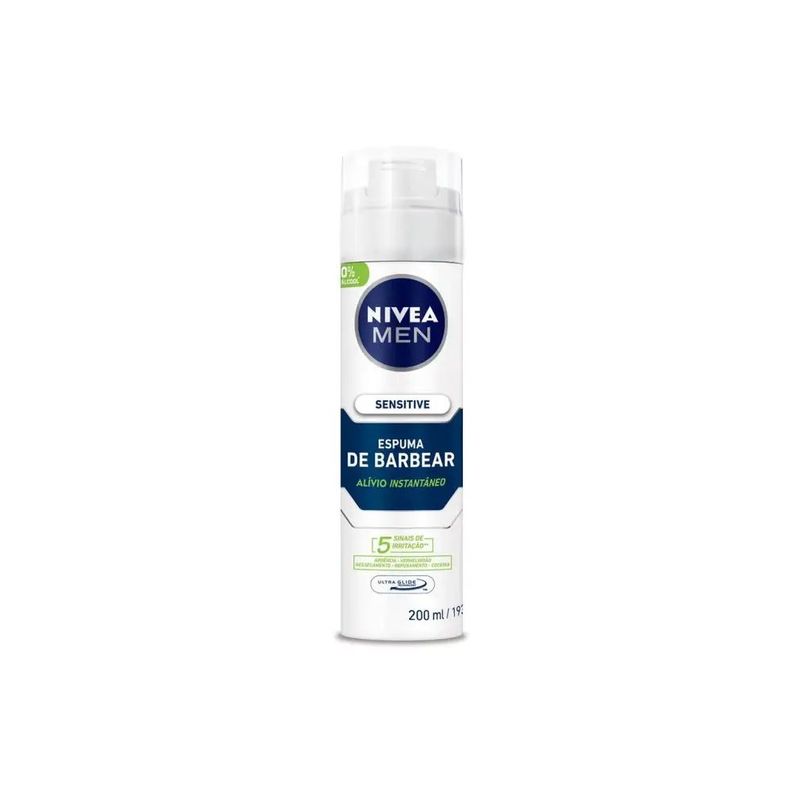 Espuma de Barbear Nivea Men Sensitive - 193g