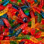 Bala Fini Gelatina Minhocas Brilho - 100g
