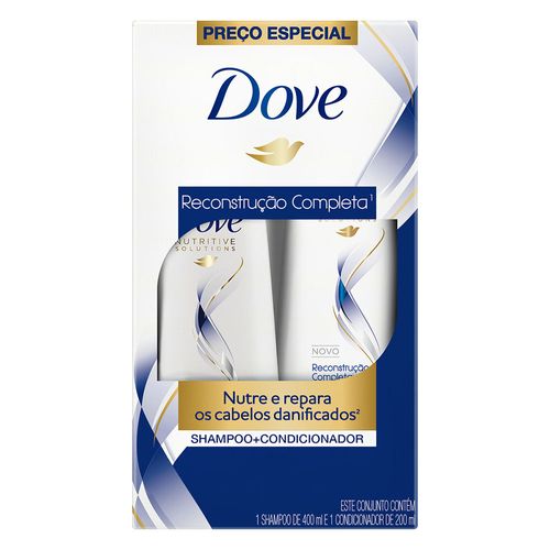 Kit Shampoo e Condicionador Dove - Reconstrução Completa