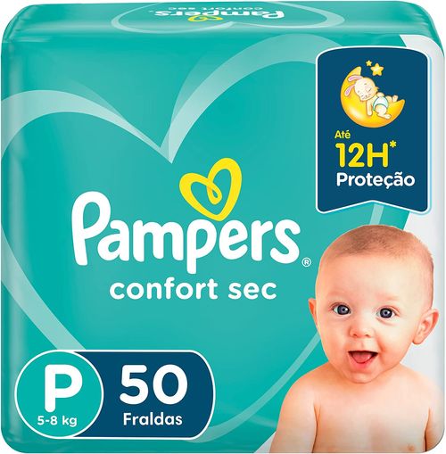 Fralda Pampers Confort Sec Tamanho P - 50 Uni