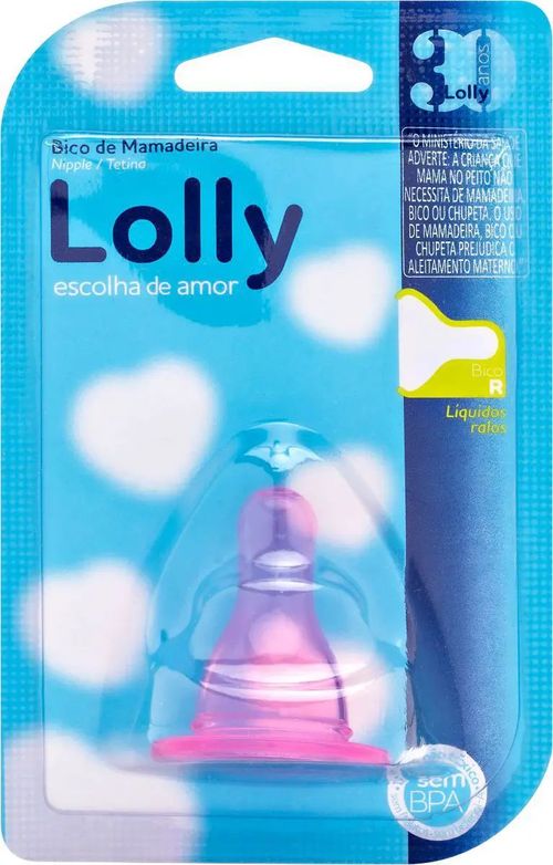 Bico de Mamadeira Lolly Color Redondo Azul 0070