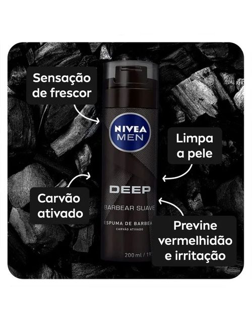 Espuma de barbear Nivea Men Deep - 193g