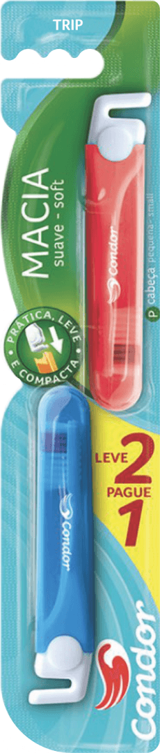 Escova Dental Condor Trip Macia - Leve 2 Pague 1