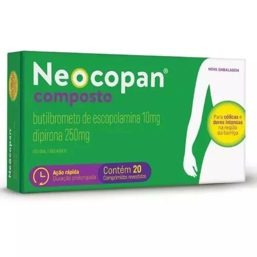 Neocopan Composto 10mg + 250mg com 20 Comprimidos - União Química