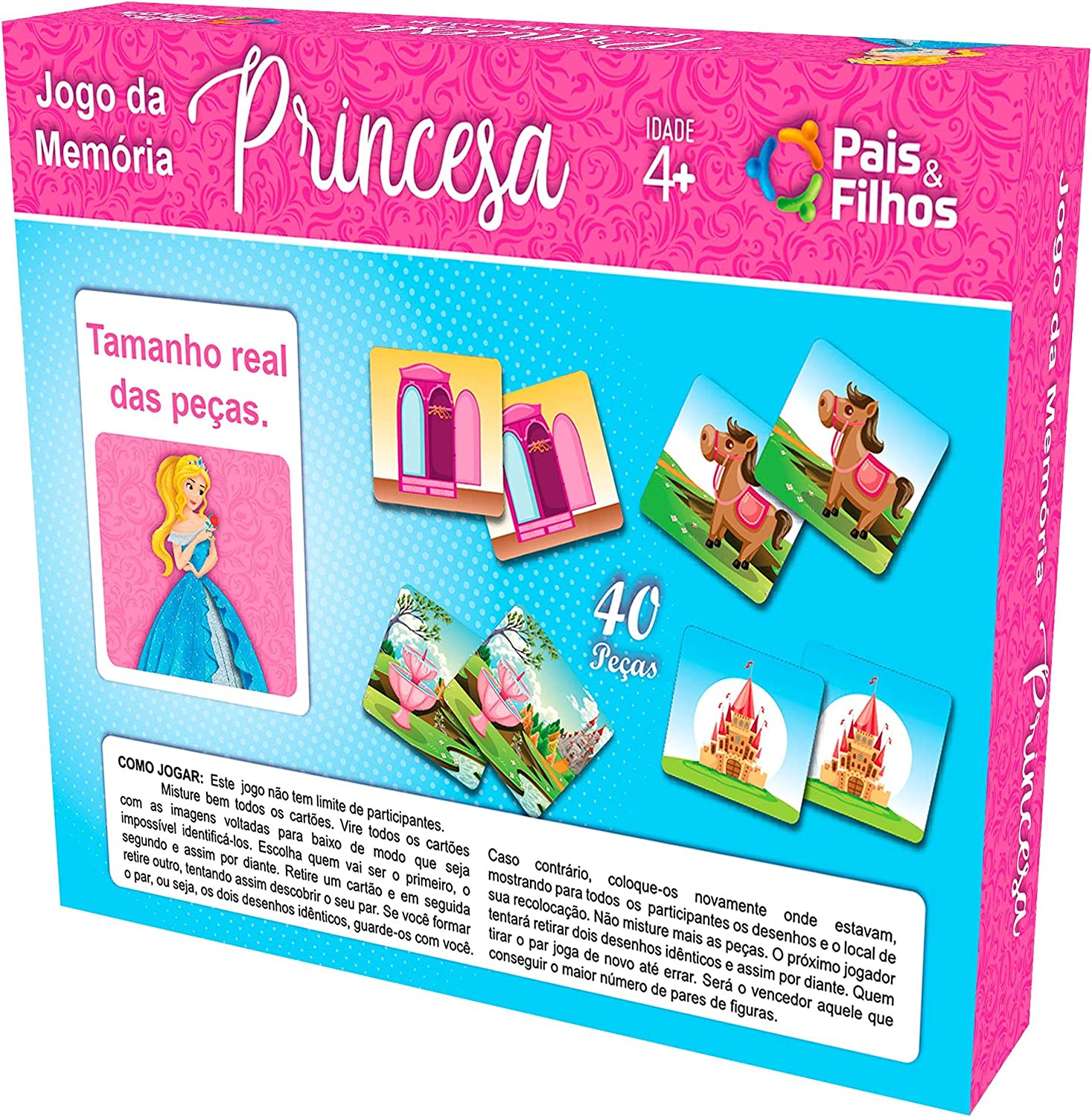 10 Kit Colorir + Jogo da Memória Princesas