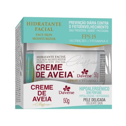 Hidratante Facial Creme de Aveia Hipoalergênico Davene - 50g