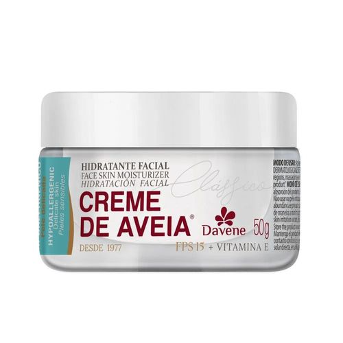 Hidratante Facial Creme de Aveia Hipoalergênico Davene - 50g