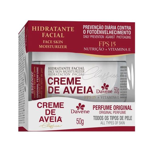 Hidratante Facial Creme de Aveia Clássico Davene - 50g