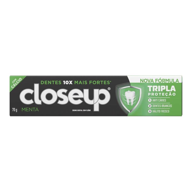 Creme Dental Closeup Tripla Proteção Menta - 70g