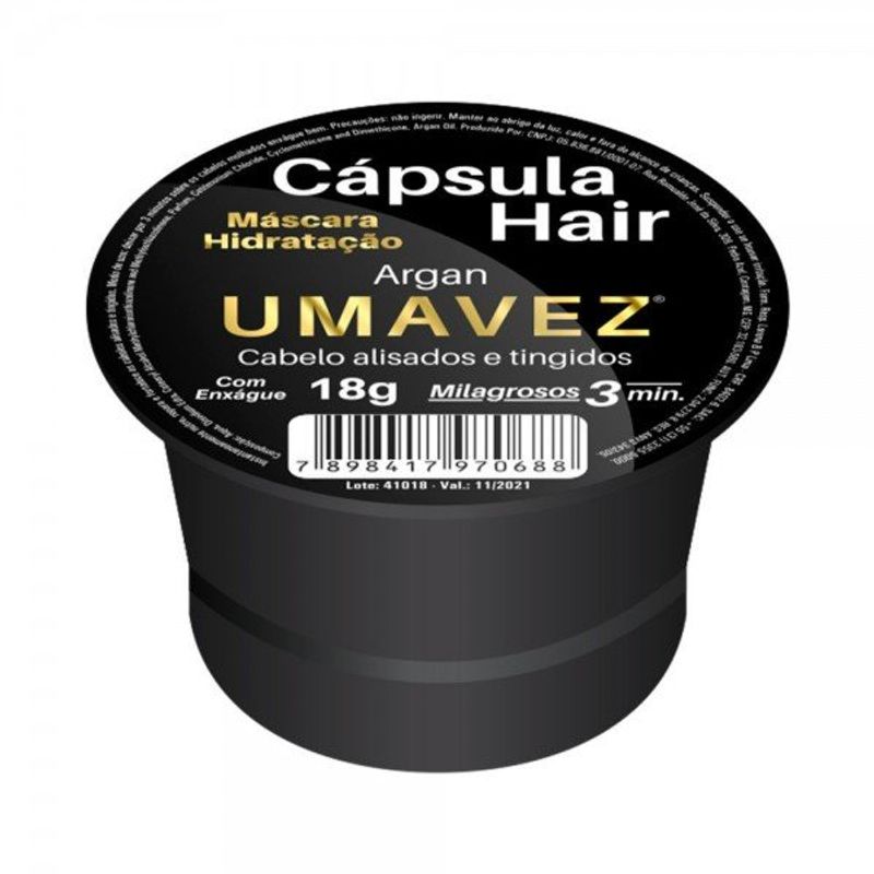 Máscara de Hidratação Cápsula Hair Argan - 18g