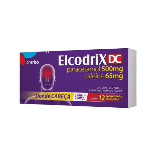 Elcodrix DC 500mg + 65mg com 12 Comprimidos - Pharlab
