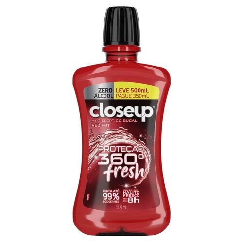 Enxaguante Bucal Closeup Red Hot Sem Álcool - 500ml