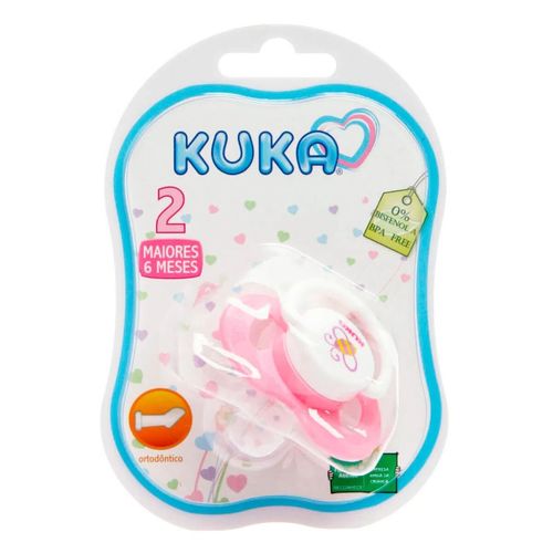 Chupeta Ortodôntica Plus Rosa Fase 2 - Kuka