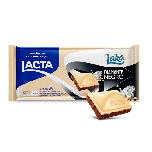 Barra de Chocolate Diamante Negro e Laka Lacta - 80g