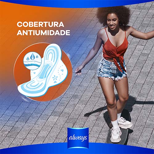 Absorvente Always Básico Cobertura Suave Com Abas - Leve 10 Pague 8