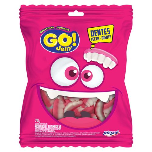 Bala Go Jelly Gelatina Dentadura - 70g