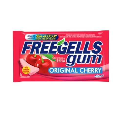 Chiclete Freegells Gum Cherry - Sem Açúcar