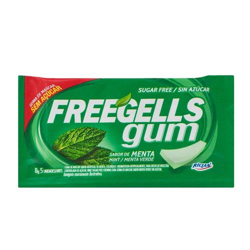 Chiclete Freegells Gum Menta - Sem Açúcar