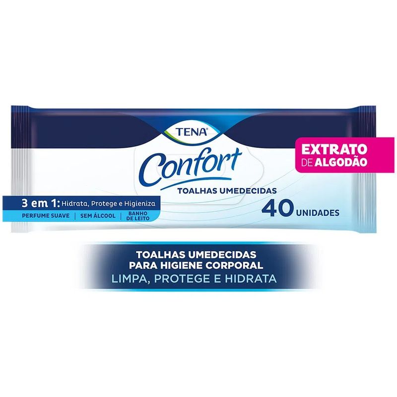 Toalhas Umidecidas Tena Confort - 40 Uni