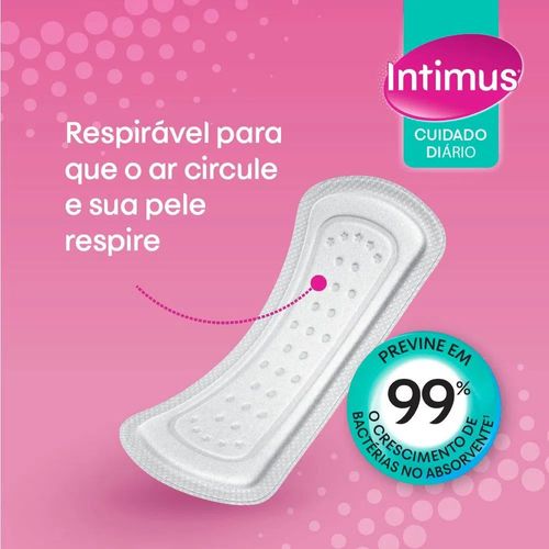 Absorvente Intimus Protetor Diário Antibacteriano Sem Abas - 40 uni