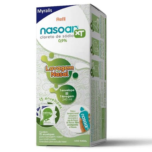Nasoar XT Myralis Lavagem Nasal 15 Envelopes