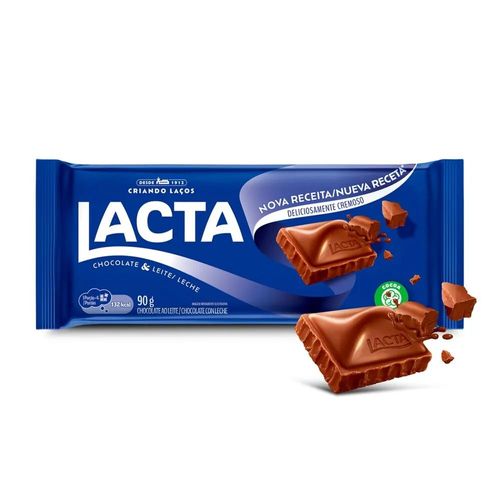 Barra de Chocolate Ao Leite Lacta - 80g