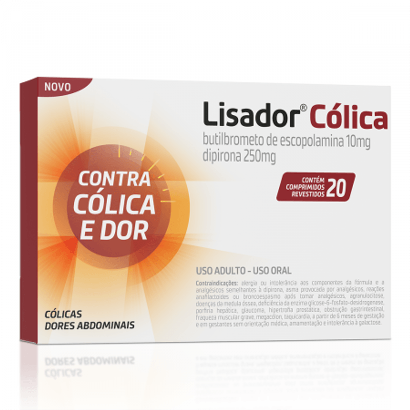 Lisador Cólica 10mg + 250mg - 20 Comprimidos