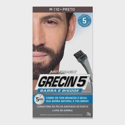 Tinta Tonalizante Grecin 5 Barba e Bigode - Preto