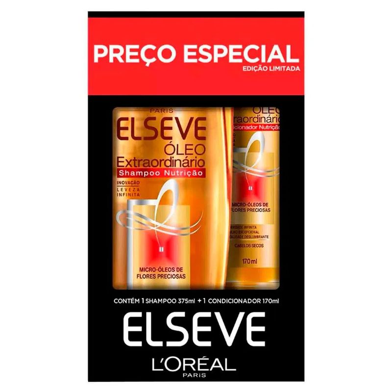 Kit Shampoo e Condicionador Elseve - Óleo Extraordinário