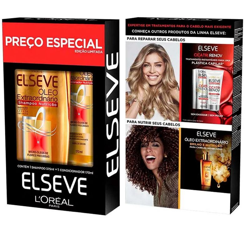 Kit Shampoo e Condicionador Elseve - Óleo Extraordinário