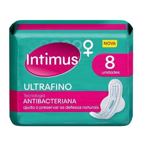 Absorvente Intimus Antibacteriano Ultrafino Com Abas - 8 uni