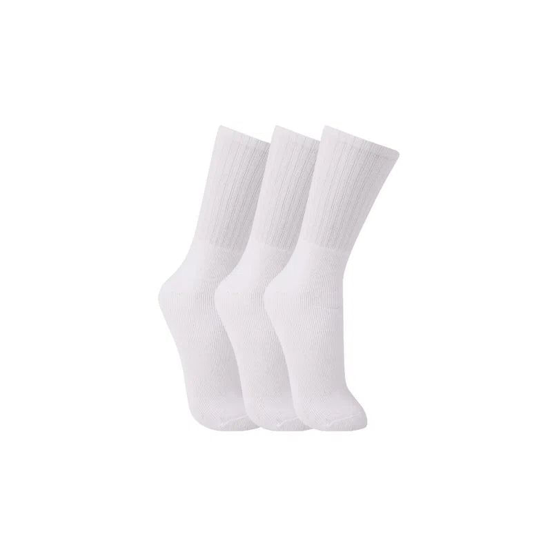 Meia Trifil Cano Longo Atoalhada Branca Tamanho M - 3 Uni