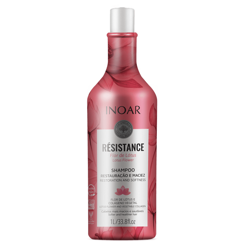 Kit Shampoo e Condicionador Résistance Flor de Lótus - Inoar 1L