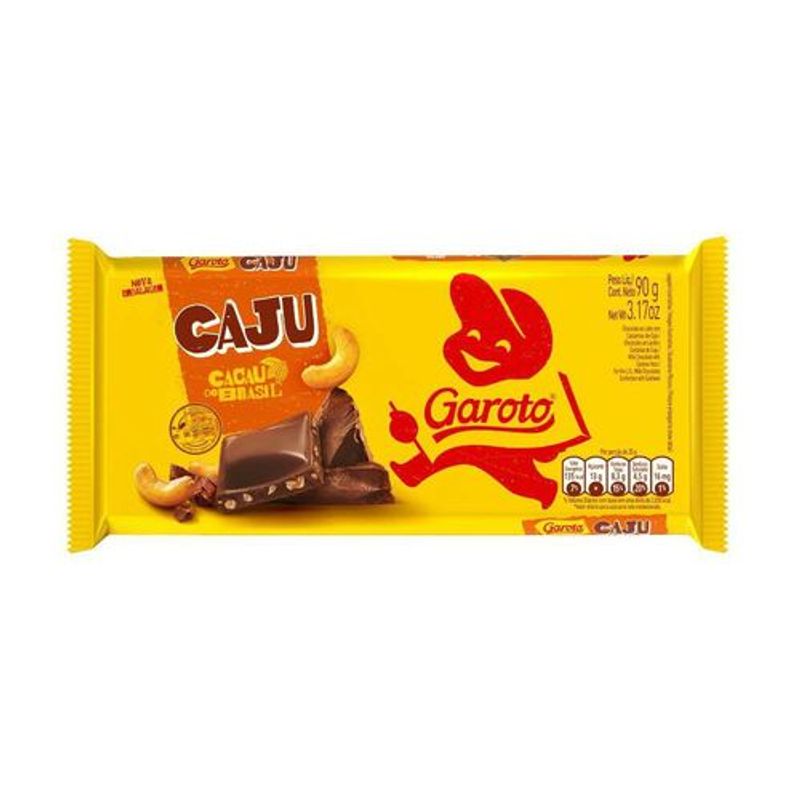 Barra de Chocolate Castanha de Caju Garoto - 90g