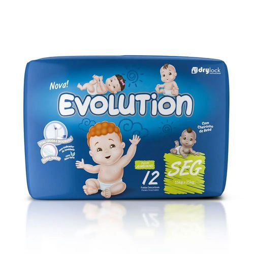 Fralda Evolution Jumbinho Tamanho SEG - 12 Uni